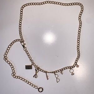 Gold Charmed Belt Chain